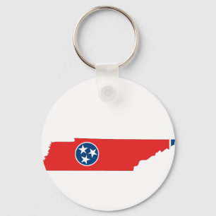 Tennessee-Flag-Karte Schlüsselanhänger
