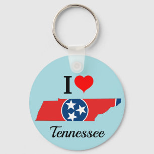 Tennessee-Flag-Karte Schlüsselanhänger