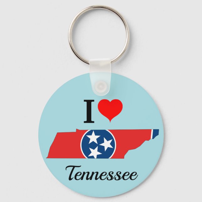 Tennessee-Flag-Karte Schlüsselanhänger (Vorderseite)