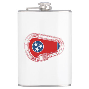 Tennessee Flag Klettersteig Carabiner Flachmann