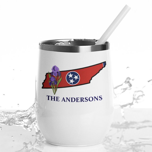 Tennessee-Flag mit Staat-Blume Iris benutzerdefini (Von Creator hochgeladen)