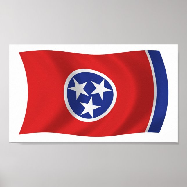 Tennessee Flag Poster drucken (Vorne)