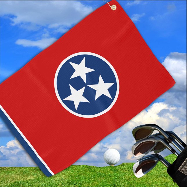 Tennessee Flag & Tennessee Staat USA Golf /sport Golfhandtuch (Von Creator hochgeladen)