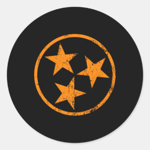 Tennessee-Flagge Distressed Tn Staat Runder Aufkleber