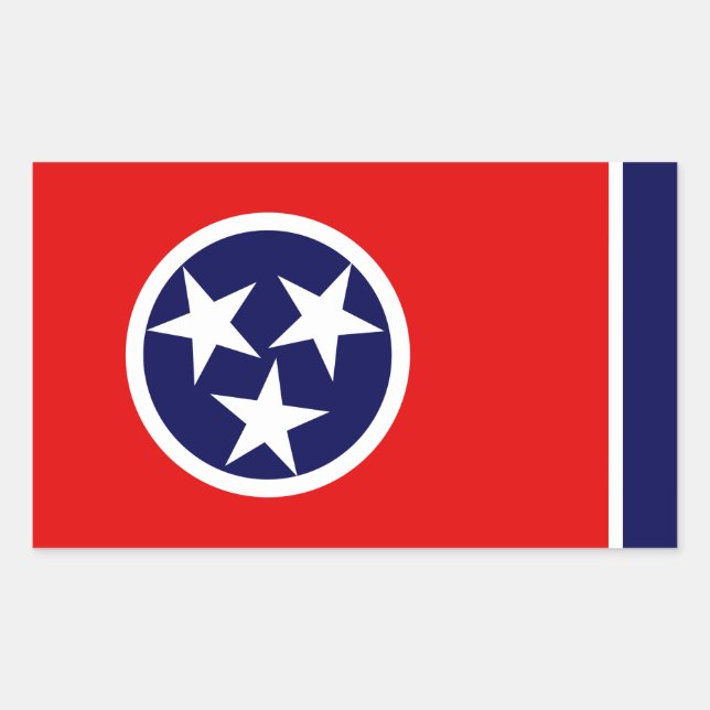Tennessee-Flagge Rechteckiger Aufkleber (Vorderseite)