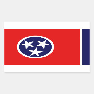 Tennessee-Flagge Rechteckiger Aufkleber