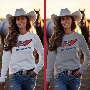 Tennessee-Flagge und -Blume Violette Schwertlilie Sweatshirt