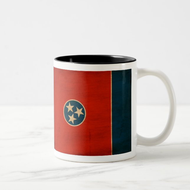 Tennessee-Flaggen-Tasse Zweifarbige Tasse (Rechts)