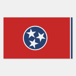 Tennessee-Flaggenaufkleber Rechteckiger Aufkleber