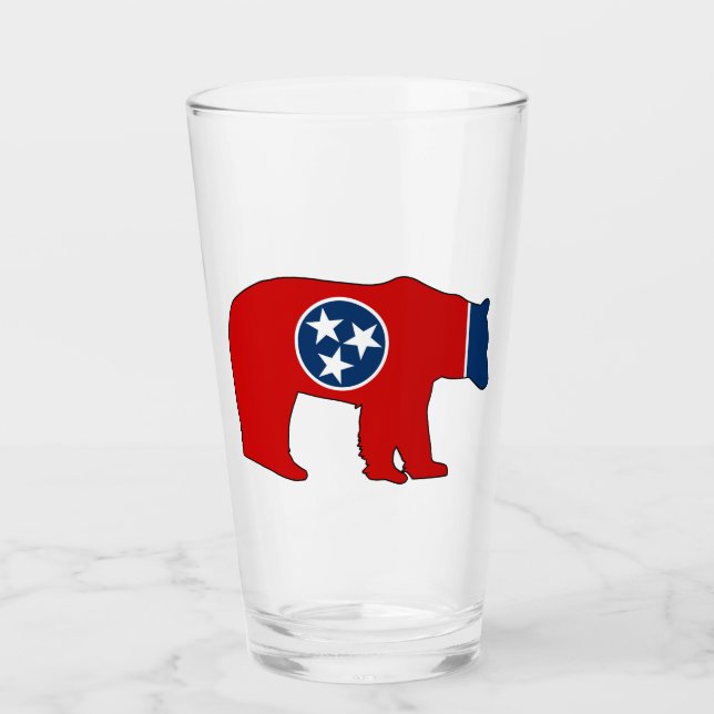 Tennessee-Flaggenträger Glas (Vorderseite)
