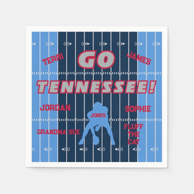 Tennessee Football Family Paper Napkin Serviette (Vorderseite)