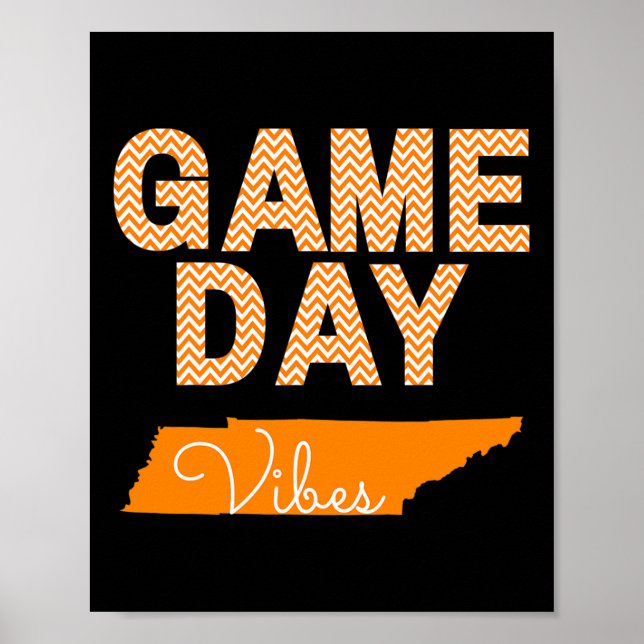 Tennessee Football Game Day Vibes Fall Tailgate Poster (Vorne)