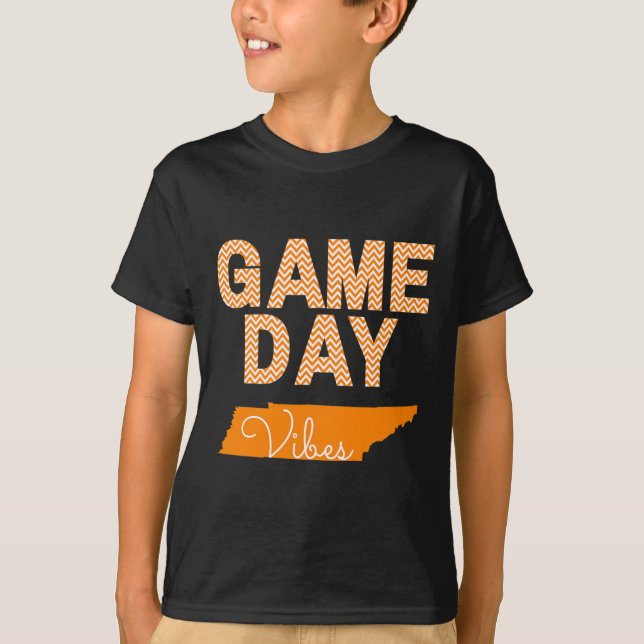 Tennessee Football Game Day Vibes Fall Tailgate T-Shirt (Vorderseite)