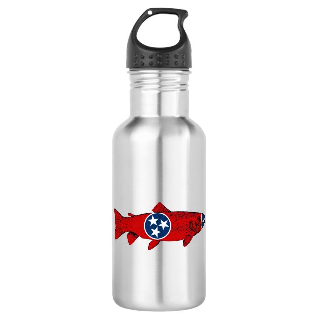 Tennessee Forellenfischen Edelstahlflasche (Vorderseite)