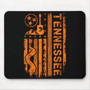 Tennessee Gitarre Berge Flagge, Vintage State Stol Mousepad