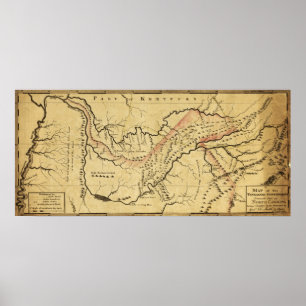 Tennessee GovernmentPanoramakarteTennessee Poster