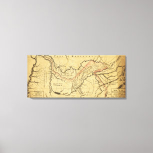 Tennessee GovernmentPanoramic MapTennessee Leinwanddruck