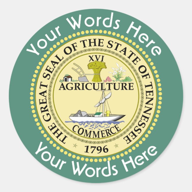 Tennessee Great Siegel Custom Aufkleber (Vorderseite)