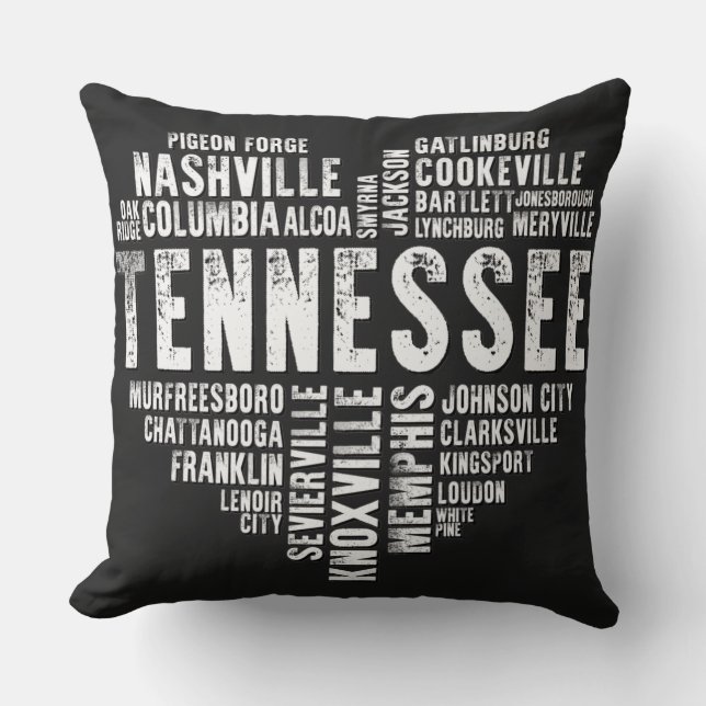 Tennessee Heart Liebe Knoxville Nashville Memphis  Kissen (Vorderseite)