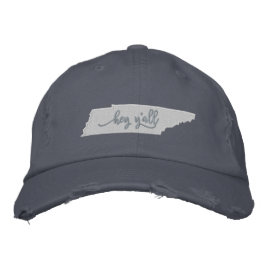 Tennessee Hey Y'all Hat - Blau Bestickte Baseballkappe