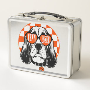 Tennessee-Hund Orange Weiß Rocky Top TN Hund Metall Brotdose