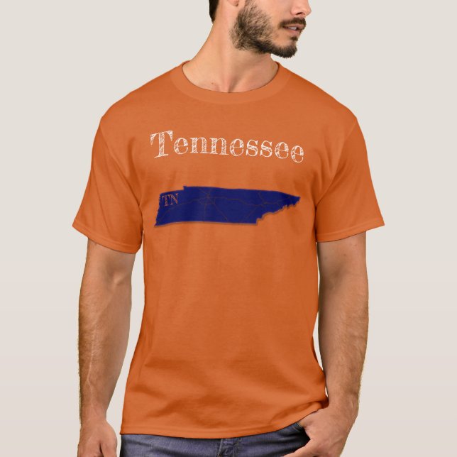 Tennessee-Interstate [Navy Blue Design] T-Shirt (Vorderseite)