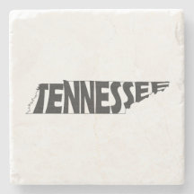Tennessee Karte Gestreifter Staat Name Schwarzes W