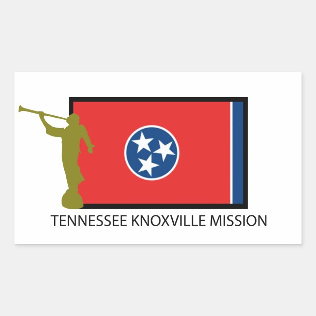 TENNESSEE KNOXVILLE MISSION LDS CTR RECHTECKIGER AUFKLEBER (Vorderseite)