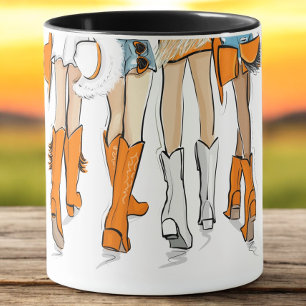 Tennessee Ladys Cowboy Boots Orange Fantasiebezeic Tasse