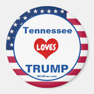 Tennessee LIEBEN TRUMP Patriotischer Kühlschrank Magnet