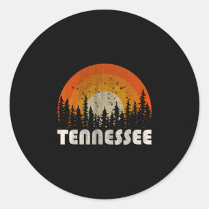 Tennessee - lustige Natur Vintage-Wandern 60er 70e Runder Aufkleber