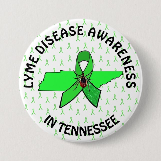Tennessee Lyme Disease Awareness Button (Vorderseite)