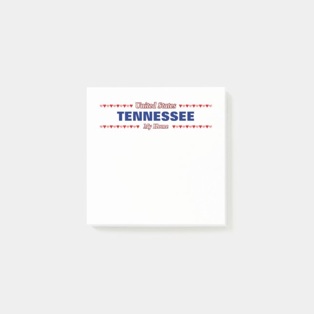 TENNESSEE - Meine Zuhause - Vereinigte StaatenHerz Post-it Klebezettel (Vorderseite)