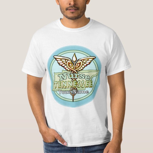 Tennessee Nurse Caduceus T-Shirt (Vorderseite)