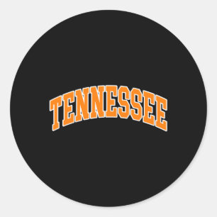 Tennessee Orange White Text Runder Aufkleber