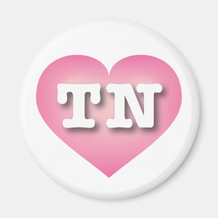 Tennessee Pink Fade Heart - I Liebe TN Magnet