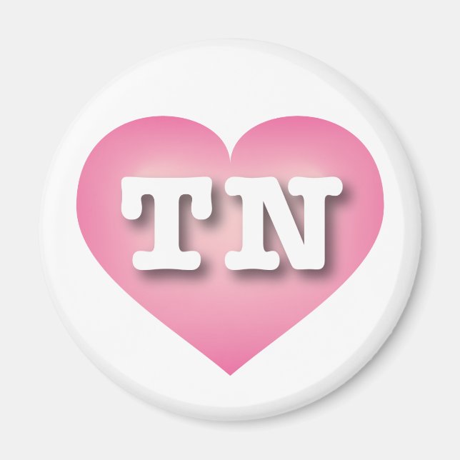 Tennessee Pink Fade Heart - I Liebe TN Magnet (Vorne)