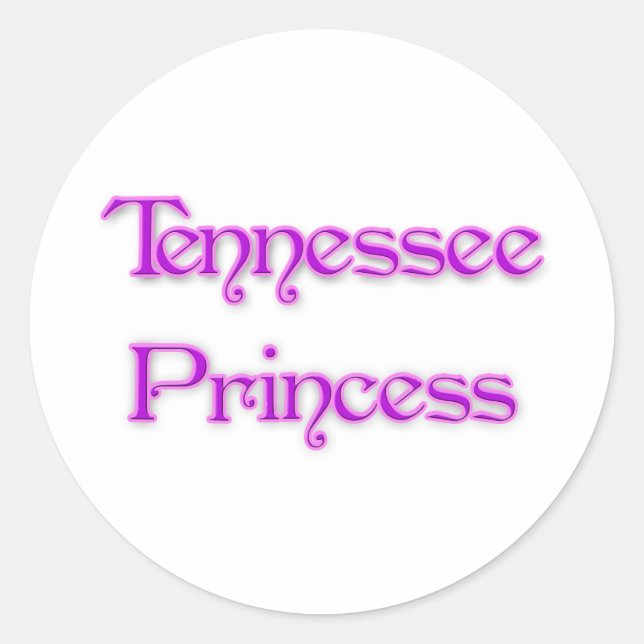 Tennessee Princess Runder Aufkleber (Vorderseite)