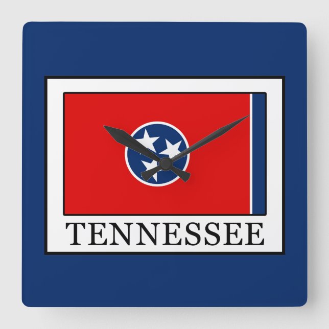 Tennessee Quadratische Wanduhr (Vorderseite)