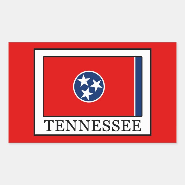 Tennessee Rechteckiger Aufkleber (Vorderseite)