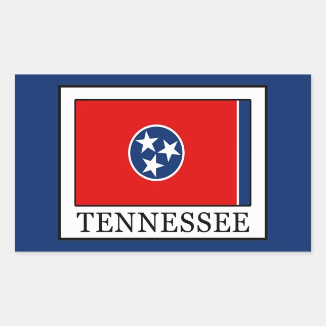 Tennessee Rechteckiger Aufkleber (Vorderseite)