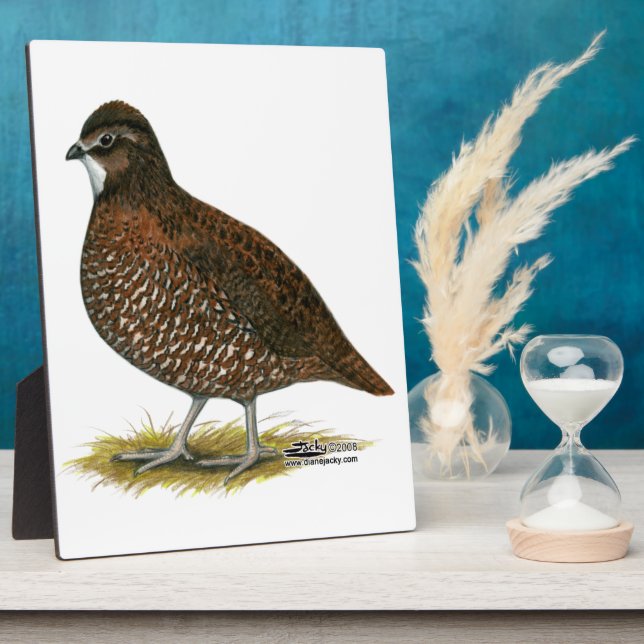 Tennessee Red Quail Fotoplatte (Seite)