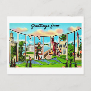 Tennessee Retro-Staats-Postkarte Postkarte