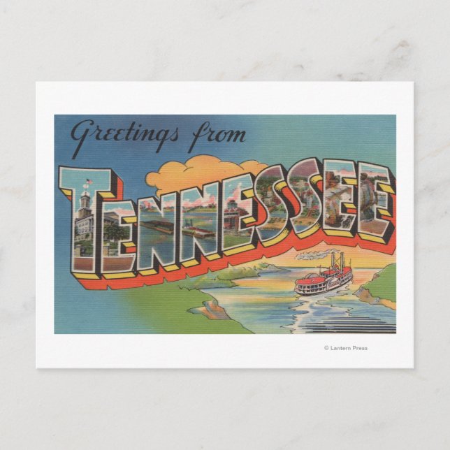 Tennessee (Riverboat Scene) Postkarte (Vorderseite)