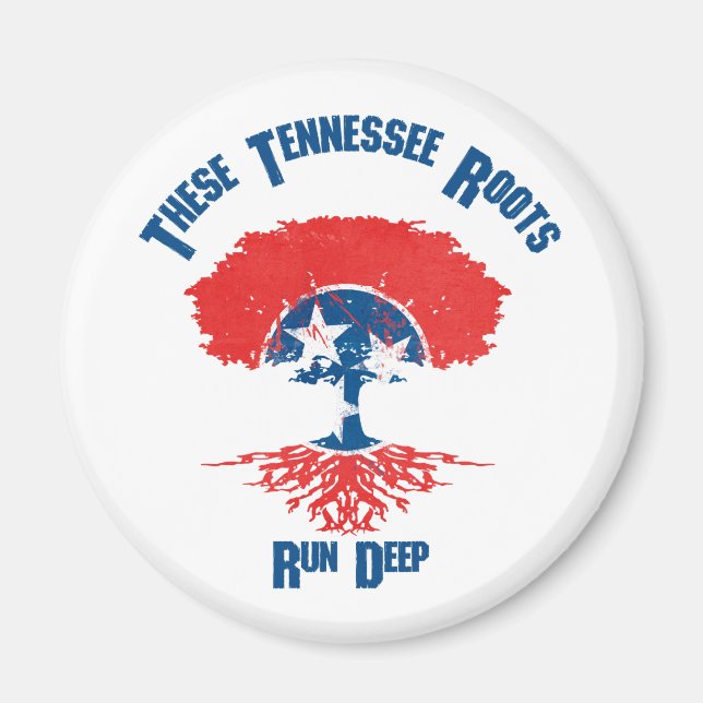 Tennessee Roots Flag Tree Magnet (Vorne)