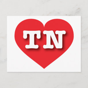 Tennessee Rotes Herz - I Liebe TN Postkarte