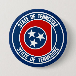 Tennessee Round Emblem Button