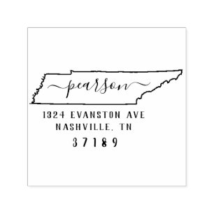 Tennessee-Rücksendeadresse-Briefmarke Selbst-Mit Permastempel