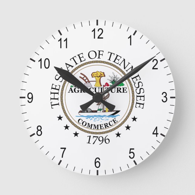 Tennessee Runde Wanduhr (Vorderseite)