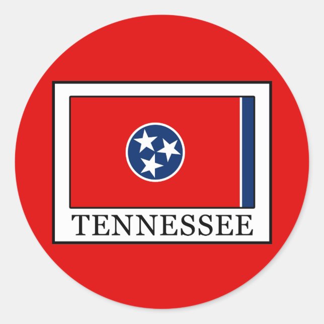 Tennessee Runder Aufkleber (Vorderseite)